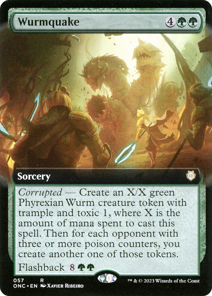 Wurmquake (Extended Art) [Phyrexia: All Will Be One Commander] | The Gaming-Verse