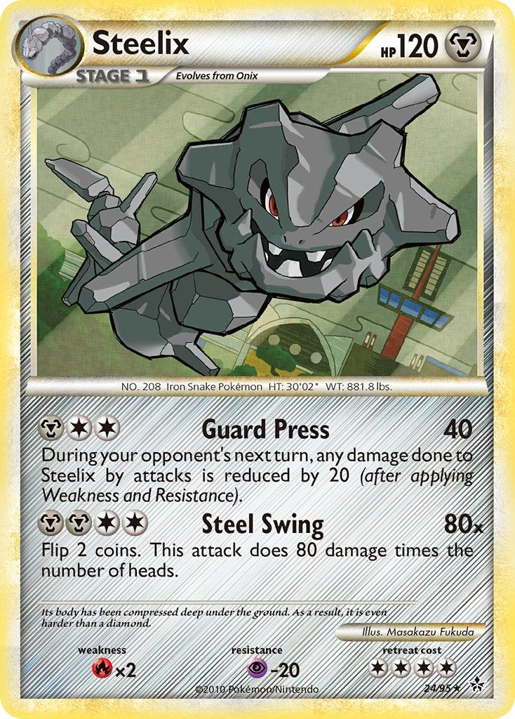 Steelix (24/95) (Theme Deck Exclusive) [HeartGold & SoulSilver: Unleashed] | The Gaming-Verse