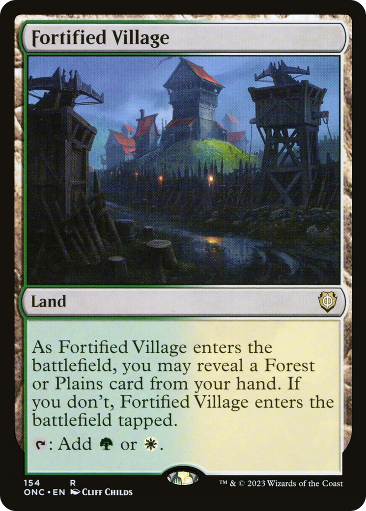 Fortified Village [Phyrexia: All Will Be One Commander] | The Gaming-Verse