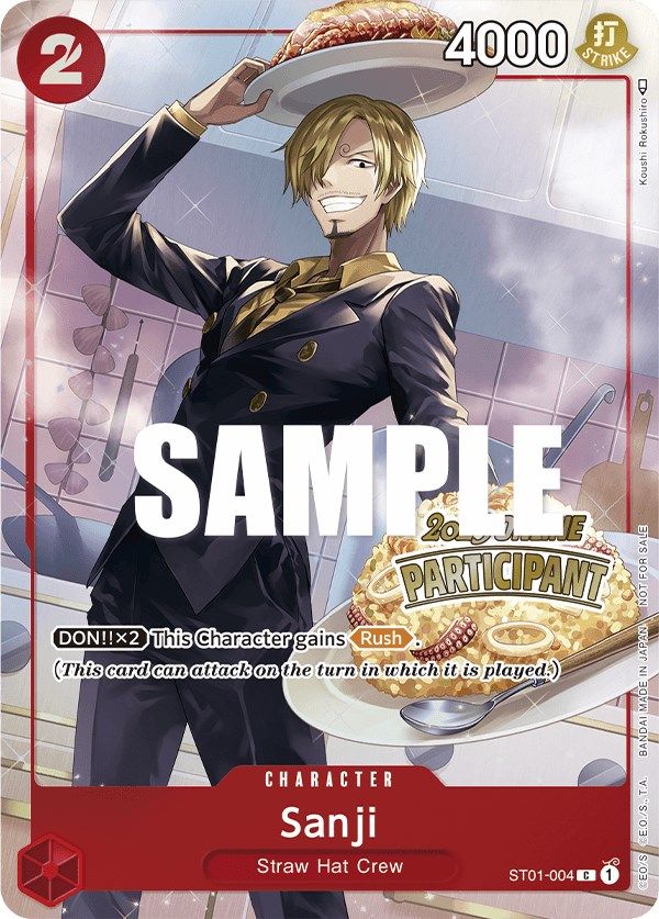 Sanji (Online Regional 2023) [Participant] [One Piece Promotion Cards] | The Gaming-Verse