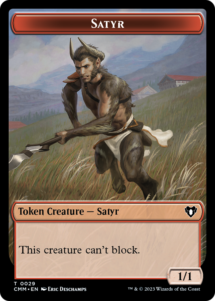 Eldrazi Spawn // Satyr Double-Sided Token [Commander Masters Tokens] | The Gaming-Verse