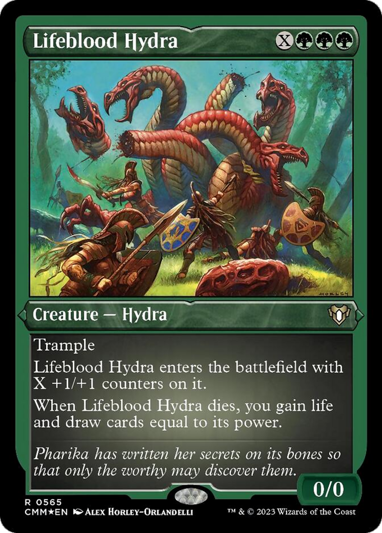 Lifeblood Hydra (Foil Etched) [Commander Masters] | The Gaming-Verse