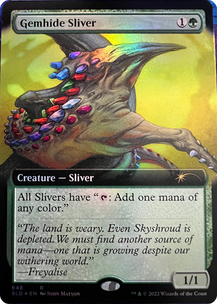 Gemhide Sliver (Extended Art) [Secret Lair Drop Series] | The Gaming-Verse