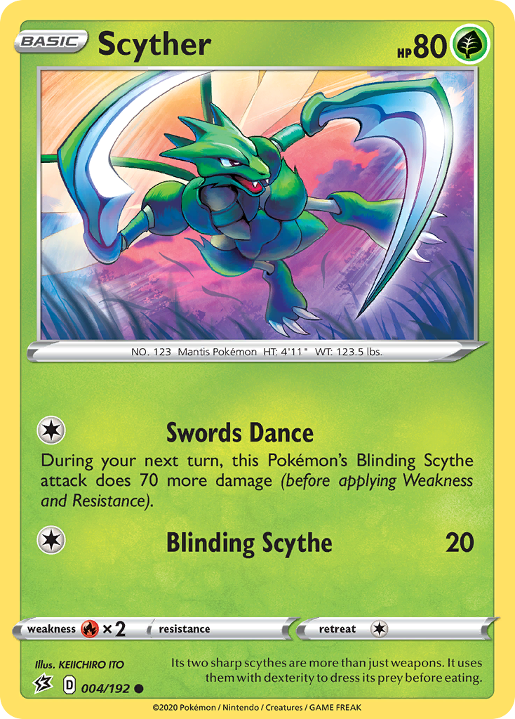 Scyther (004/192) [Sword & Shield: Rebel Clash] | The Gaming-Verse