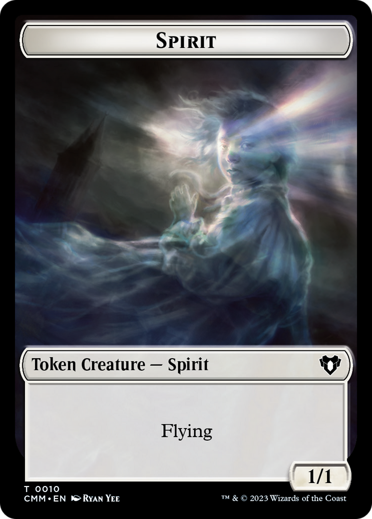 Spirit Token (10) [Commander Masters Tokens] | The Gaming-Verse