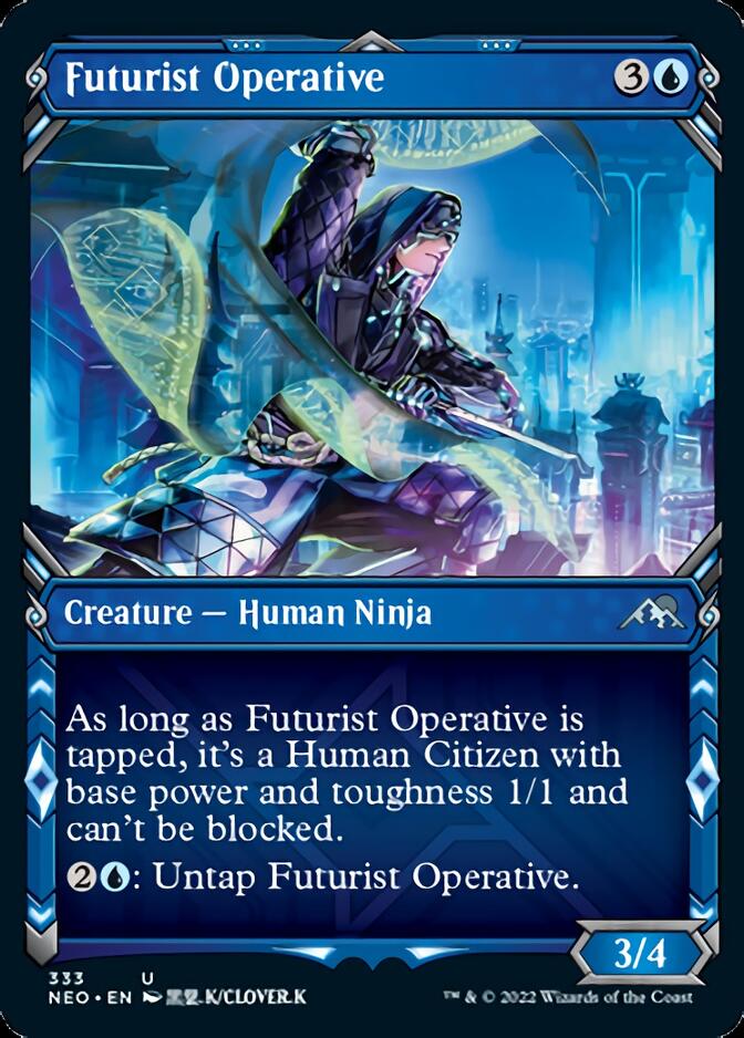 Futurist Operative (Showcase Ninja) [Kamigawa: Neon Dynasty] | The Gaming-Verse