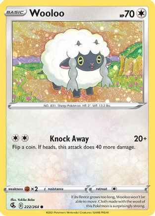 Wooloo (222/264) (Cosmos Holo) [Sword & Shield: Fusion Strike] | The Gaming-Verse