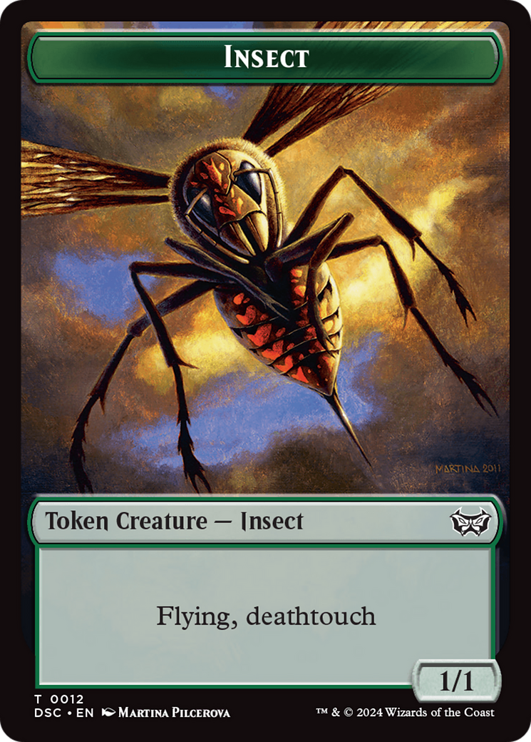 Insect (0012) // Spider Double-Sided Token [Duskmourn: House of Horror Commander Tokens] | The Gaming-Verse