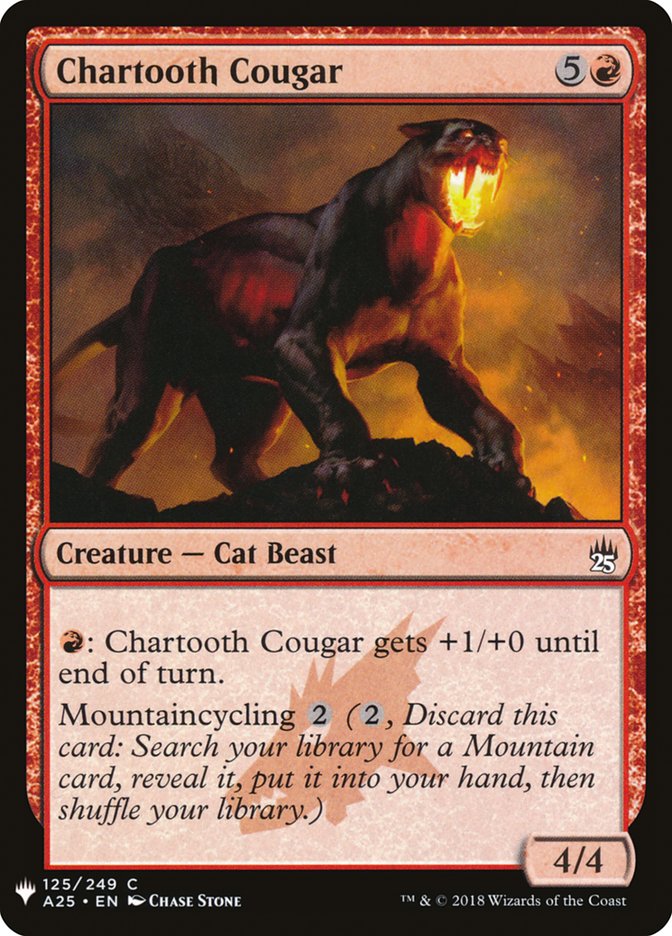 Chartooth Cougar [Mystery Booster] | The Gaming-Verse