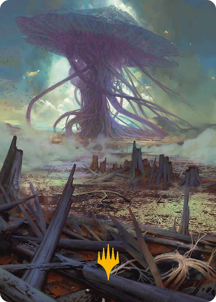 Swamp Art Card (Gold-Stamped Planeswalker Symbol) [Modern Horizons 3 Art Series] | The Gaming-Verse