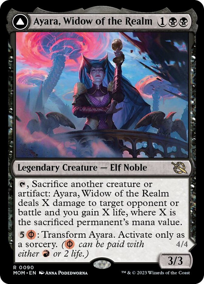 Ayara, Widow of the Realm // Ayara, Furnace Queen [March of the Machine] | The Gaming-Verse