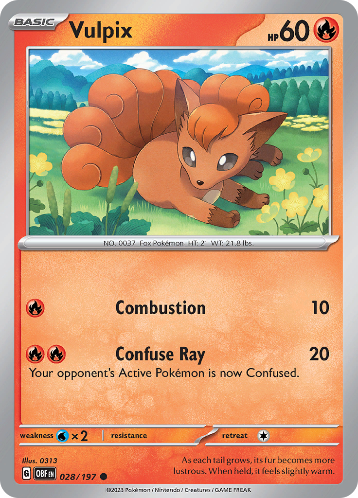 Vulpix (028/197) [Scarlet & Violet: Obsidian Flames] | The Gaming-Verse