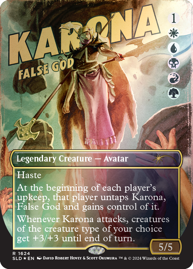 Karona, False God (Rainbow Foil) [Secret Lair Drop Series] | The Gaming-Verse