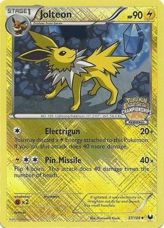 Jolteon (37/108) (Regional Championship) [League & Championship Cards] | The Gaming-Verse