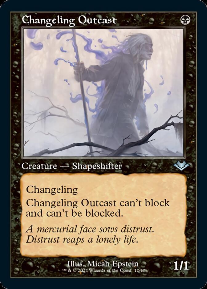 Changeling Outcast (Retro Foil Etched) [Modern Horizons] | The Gaming-Verse