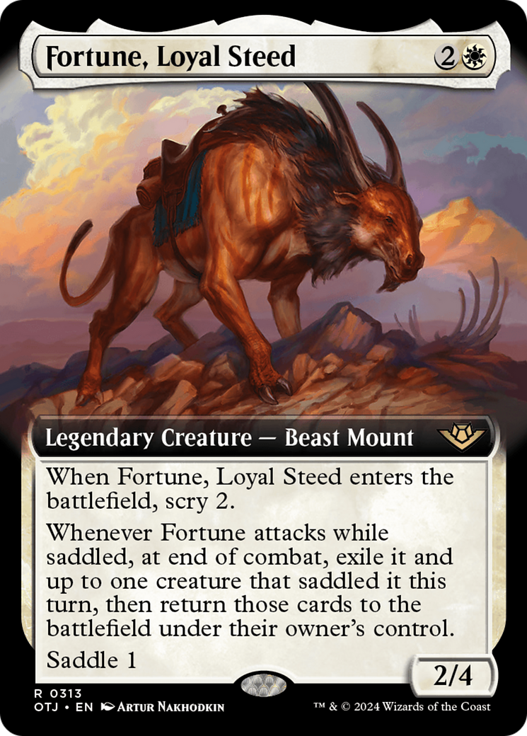 Fortune, Loyal Steed (Extended Art) [Outlaws of Thunder Junction] | The Gaming-Verse