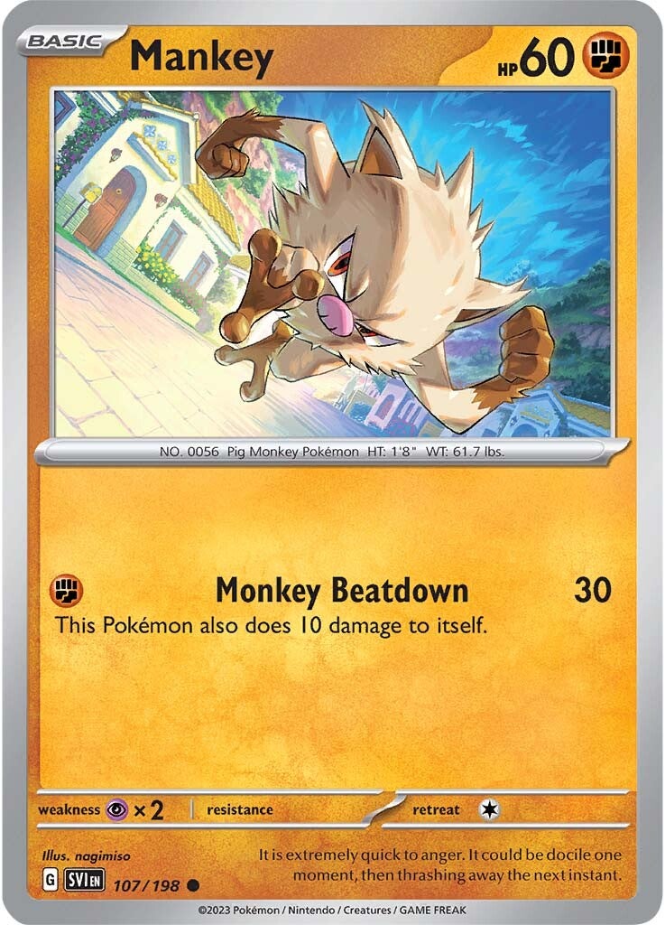 Mankey (107/198) [Scarlet & Violet: Base Set] | The Gaming-Verse