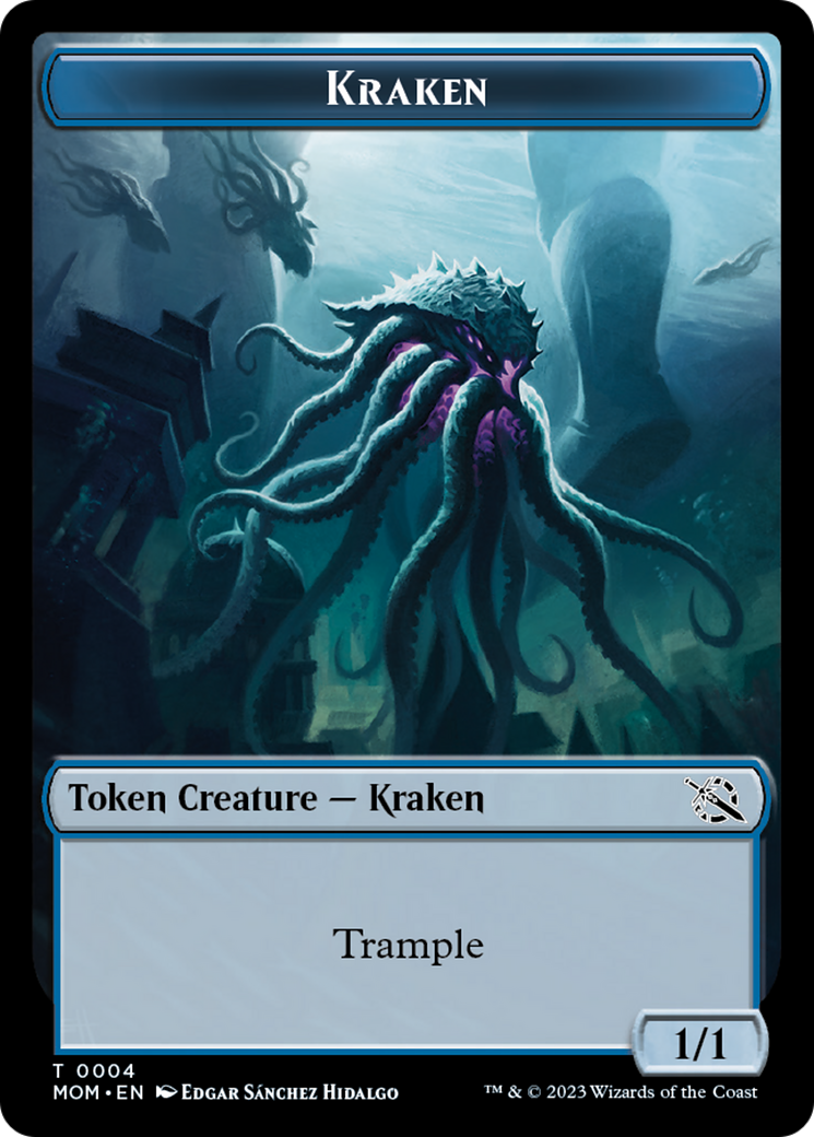 Treasure (20) // Kraken Double-Sided Token [March of the Machine Tokens] | The Gaming-Verse