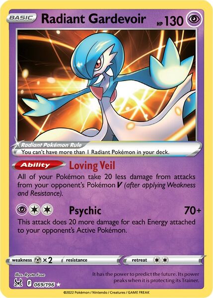 Radiant Gardevoir (069/196) [Prize Pack Series Three] | The Gaming-Verse