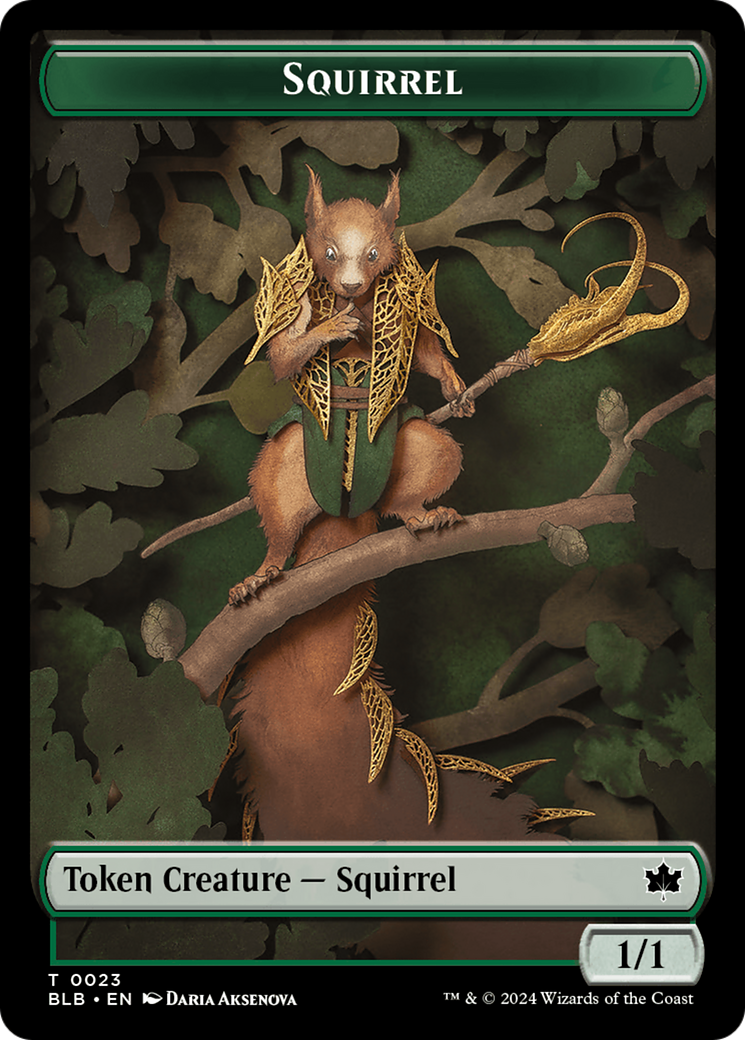 Squirrel // Starscape Cleric Double-Sided Token [Bloomburrow Tokens] | The Gaming-Verse