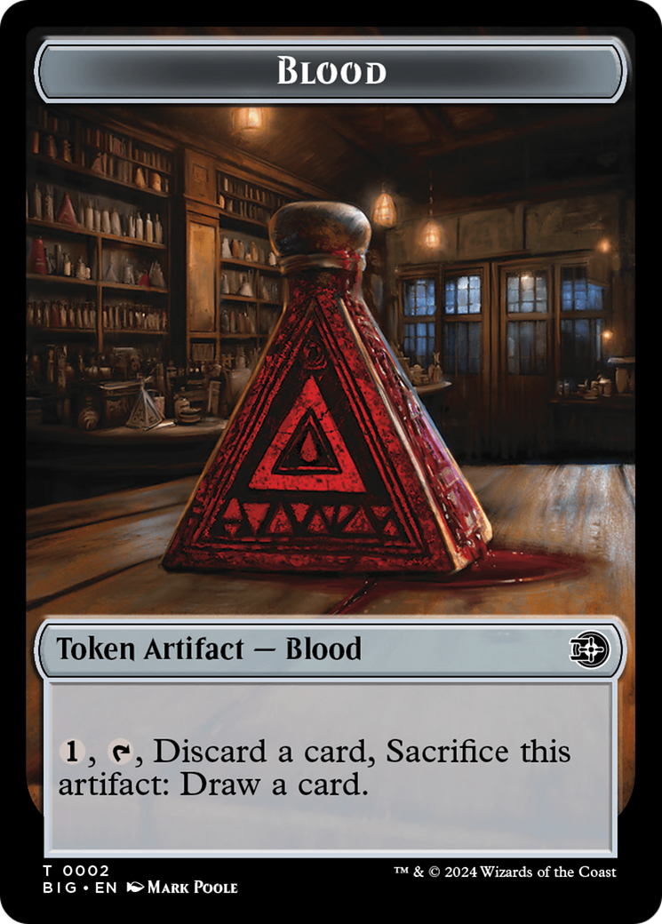 Mercenary // Blood Double-Sided Token [Outlaws of Thunder Junction Tokens] | The Gaming-Verse