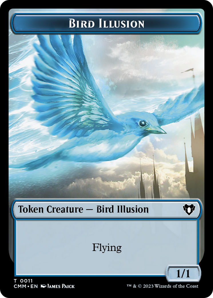 Bird Illusion Token [Commander Masters Tokens] | The Gaming-Verse