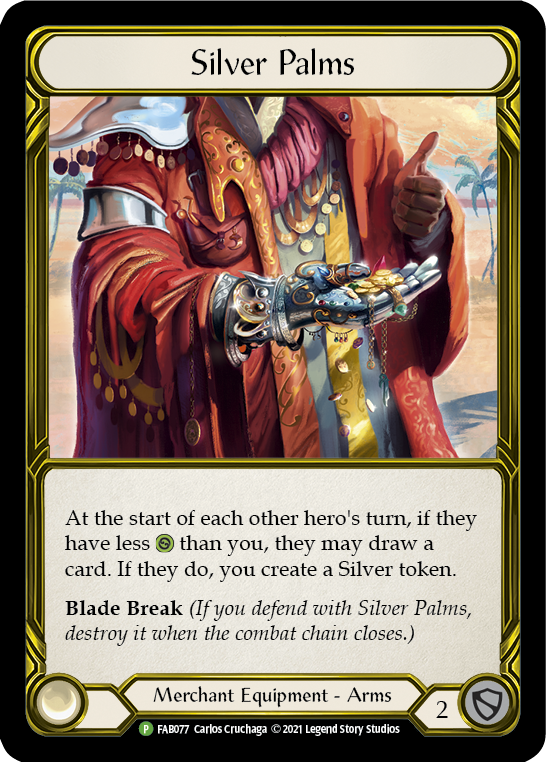 Silver Palms (Golden) [FAB077] (Promo)  Cold Foil | The Gaming-Verse