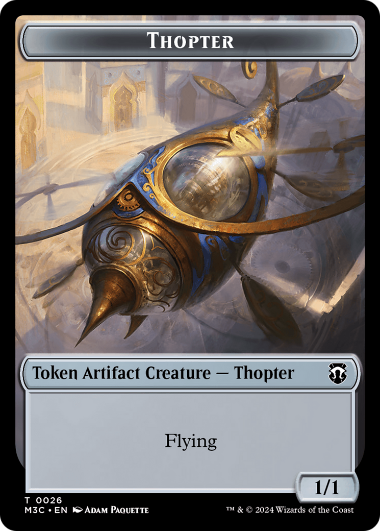 Aetherborn // Thopter Double-Sided Token [Modern Horizons 3 Commander Tokens] | The Gaming-Verse