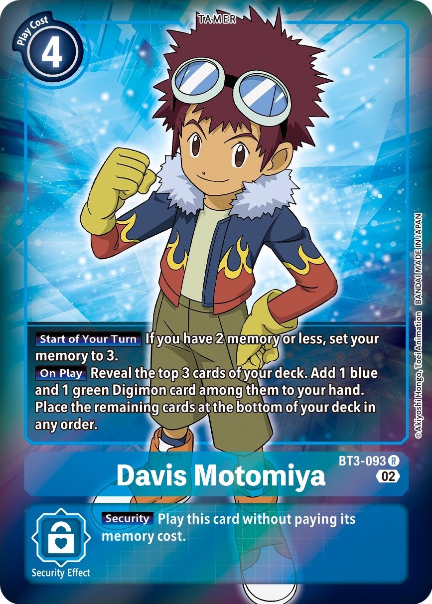 Davis Motomiya [BT3-093] (Alternate Art) [Starter Deck: Jesmon] | The Gaming-Verse