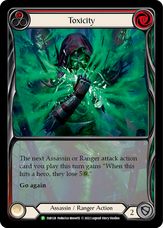 Toxicity (Red) [FAB128] (Promo)  Rainbow Foil | The Gaming-Verse