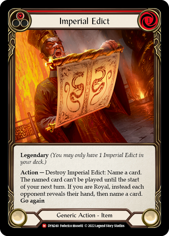 Imperial Edict [DYN240] (Dynasty)  Cold Foil | The Gaming-Verse