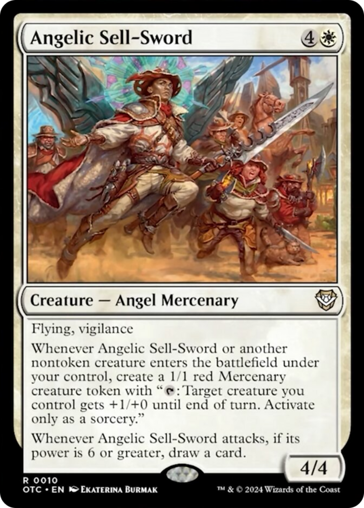 Angelic Sell-Sword [Outlaws of Thunder Junction Commander] | The Gaming-Verse