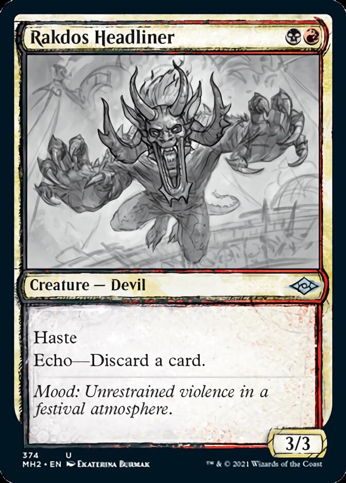 Rakdos Headliner (Sketch) [Modern Horizons 2] | The Gaming-Verse