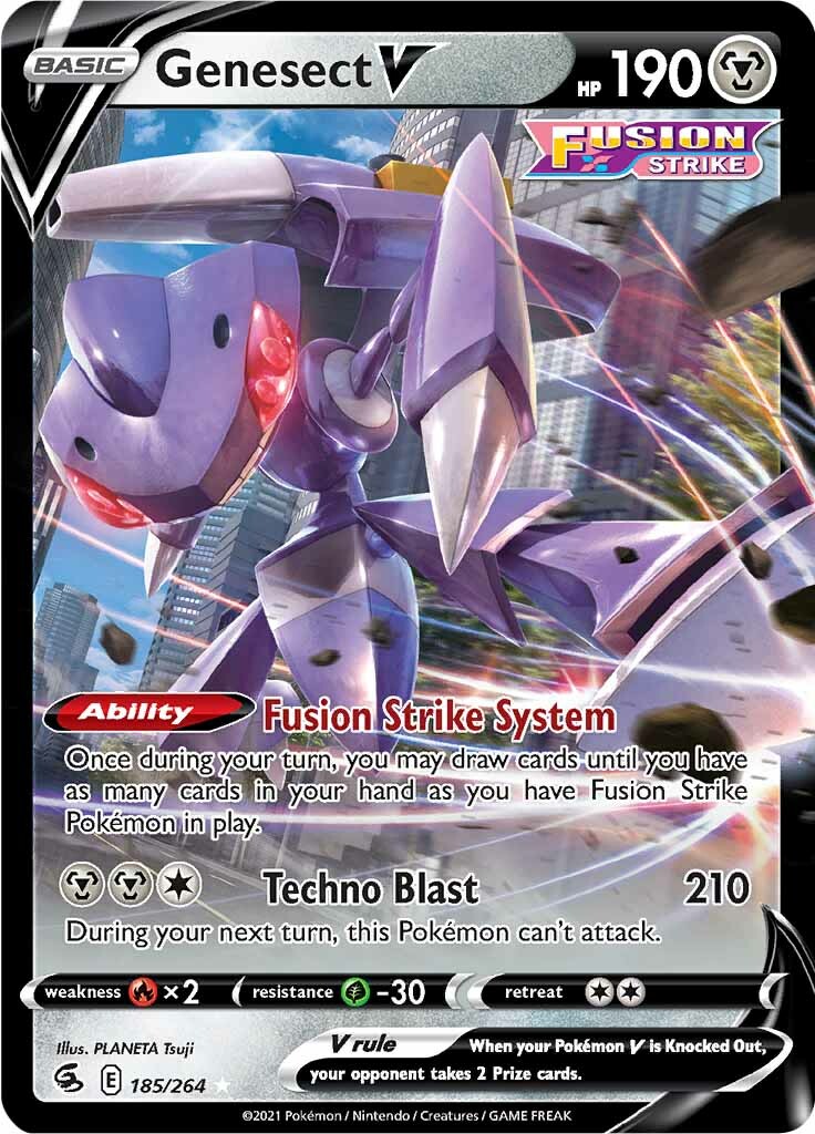 Genesect V (185/264) [Sword & Shield: Fusion Strike] | The Gaming-Verse