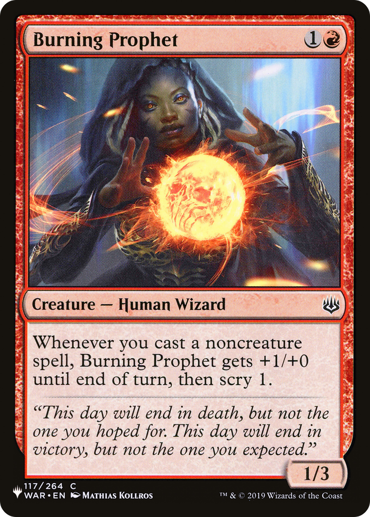 Burning Prophet [The List Reprints] | The Gaming-Verse