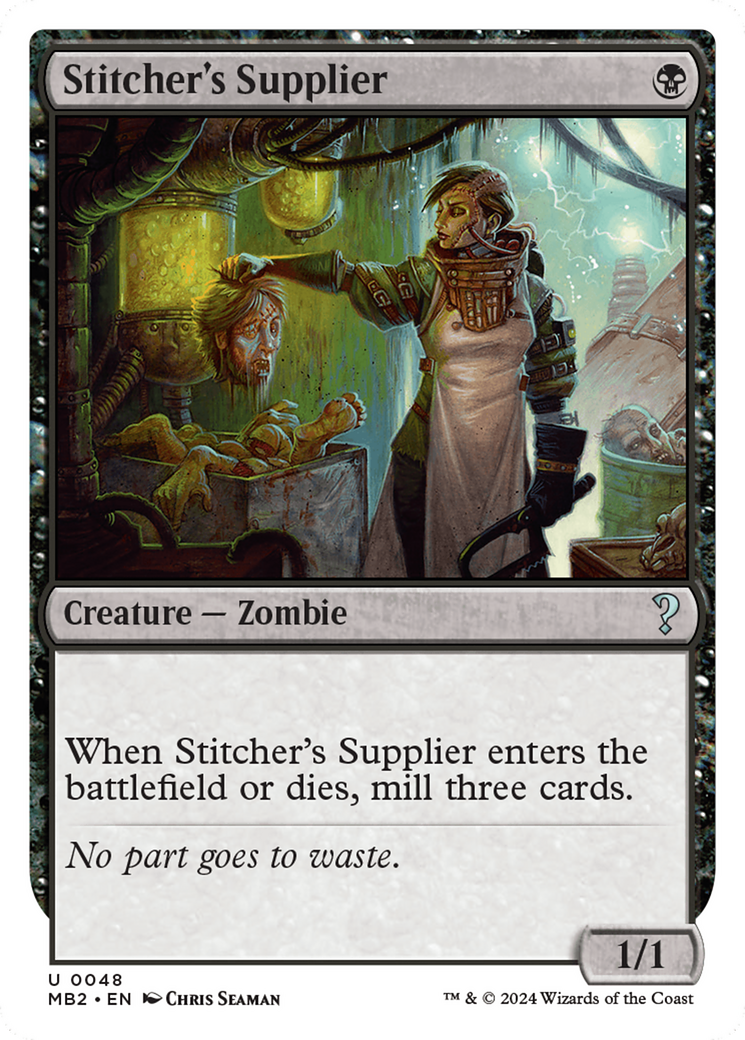 Stitcher's Supplier (White Border) [Mystery Booster 2] | The Gaming-Verse