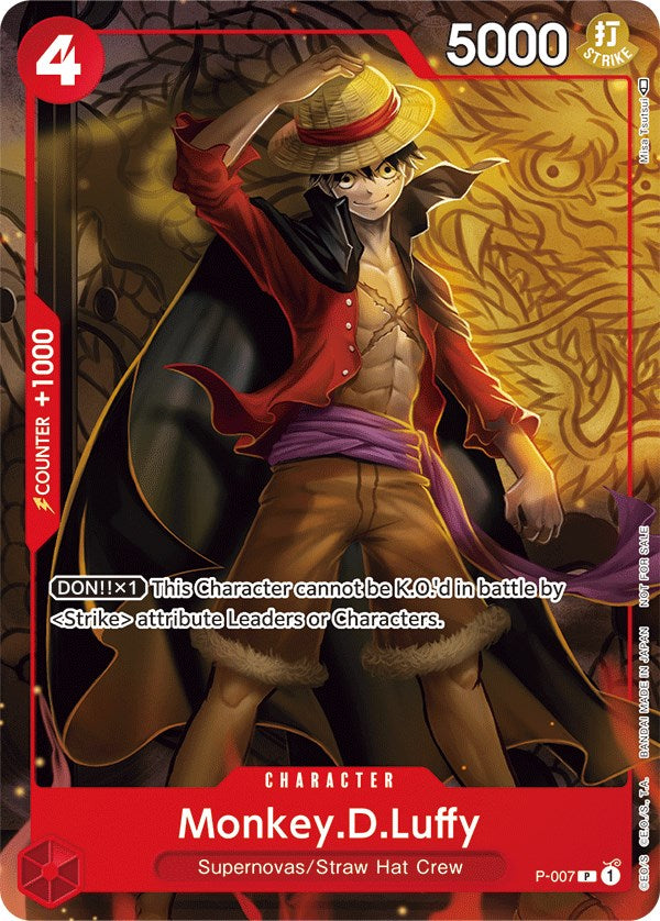 Monkey.D.Luffy (P-007) (Tournament Pack Vol. 1) [One Piece Promotion Cards] | The Gaming-Verse