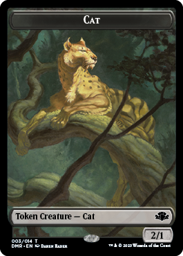 Zombie // Cat (003) Double-Sided Token [Dominaria Remastered Tokens] | The Gaming-Verse