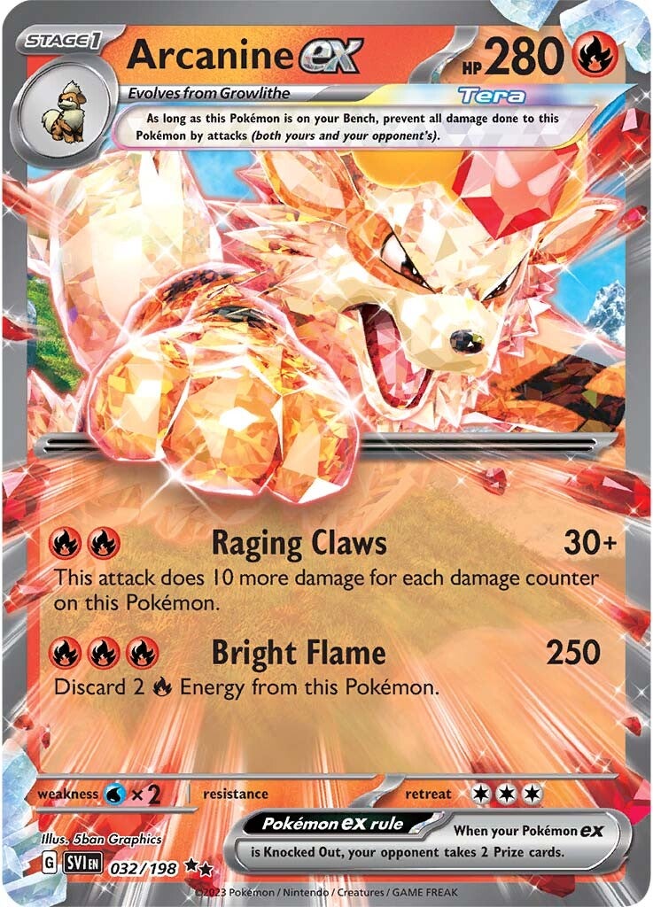 Arcanine ex (032/198) [Scarlet & Violet: Base Set] | The Gaming-Verse