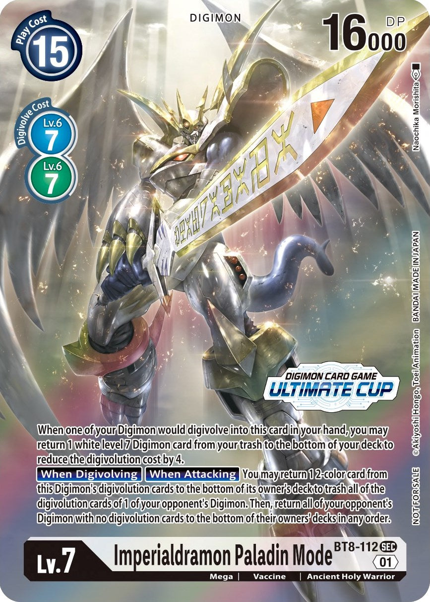 Imperialdramon Paladin Mode [BT8-112] (April Ultimate Cup 2022) [New Awakening Promos] | The Gaming-Verse