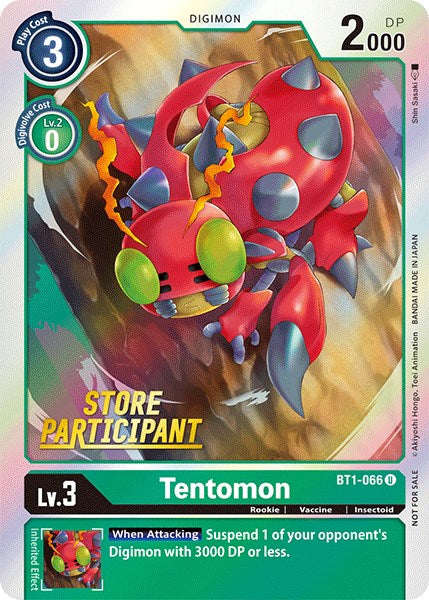 Tentomon [BT1-066] (Store Participant) [Release Special Booster Promos] | The Gaming-Verse