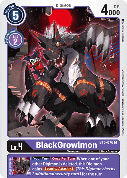 BlackGrowlmon [BT5-076] [Battle of Omni] | The Gaming-Verse