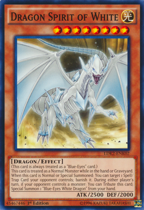 Dragon Spirit of White [LDK2-ENK02] Common | The Gaming-Verse