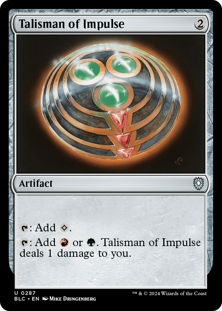 Talisman of Impulse [Bloomburrow Commander] | The Gaming-Verse