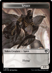 Spirit (0039) // Knight Double-Sided Token [Commander Masters Tokens] | The Gaming-Verse