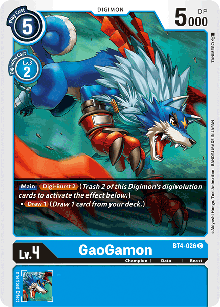 GaoGamon [BT4-026] [Great Legend] | The Gaming-Verse