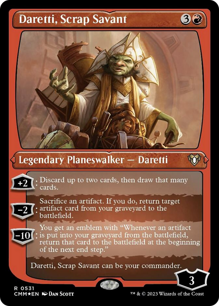 Daretti, Scrap Savant (Foil Etched) [Commander Masters] | The Gaming-Verse