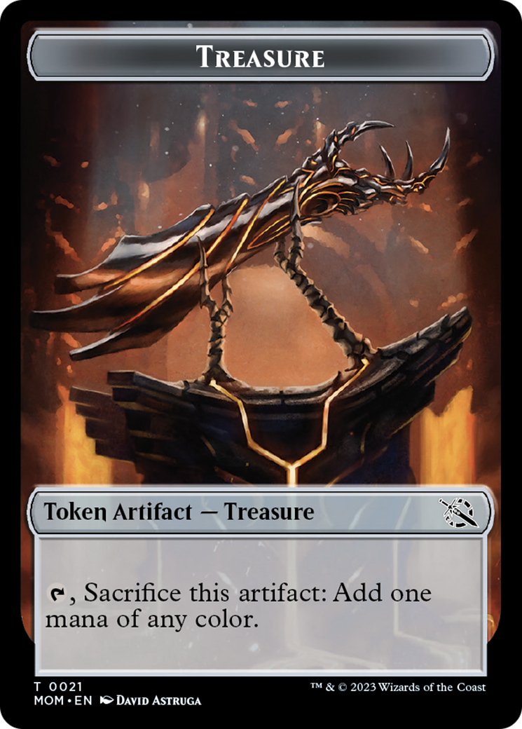 Treasure (21) // Phyrexian Hydra (11) Double-Sided Token [March of the Machine Tokens] | The Gaming-Verse