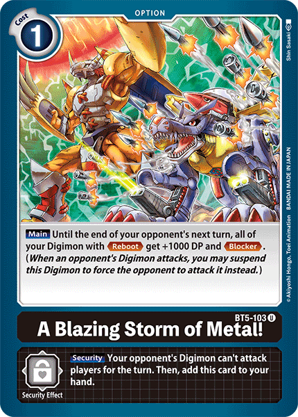 A Blazing Storm of Metal! [BT5-103] [Battle of Omni] | The Gaming-Verse
