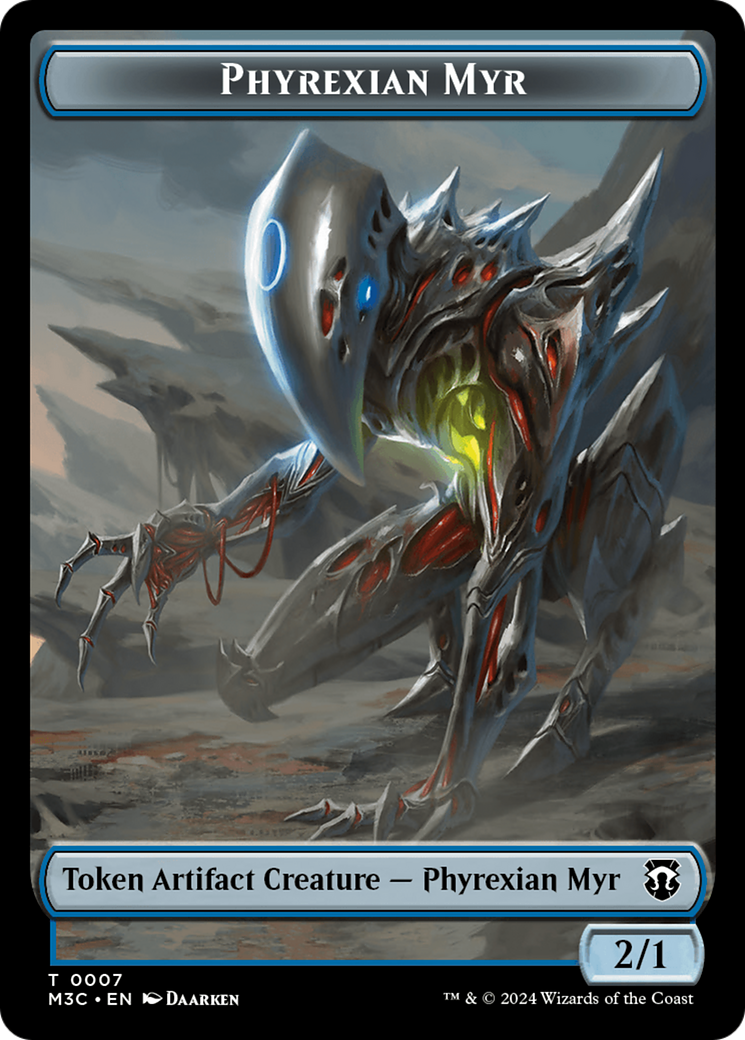 Phyrexian Myr (Ripple Foil) // Servo Double-Sided Token [Modern Horizons 3 Commander Tokens] | The Gaming-Verse